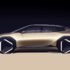 a concept car is shown in the dark
